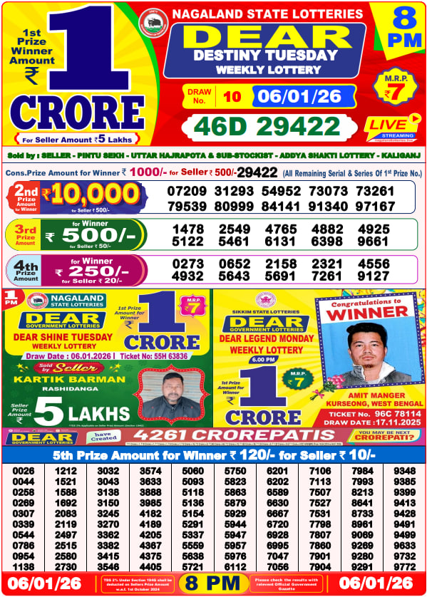 Dhankesari Lottery 8 PM Result June 2025